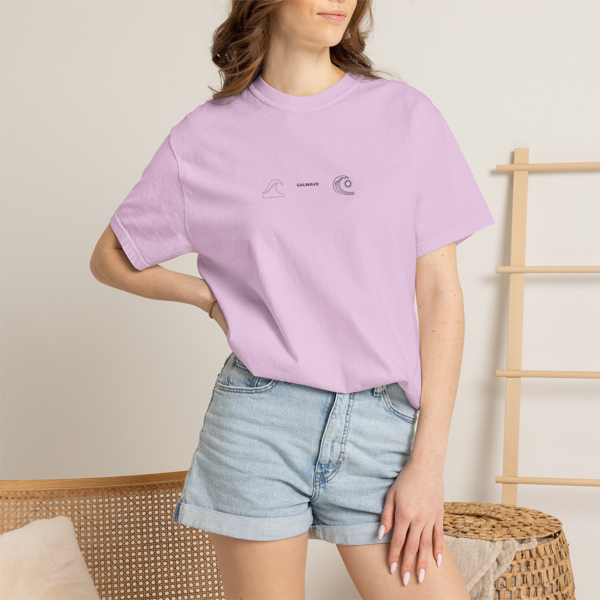 Wave Graphic T-Shirt  "GalWave" Surf Poster Back Print