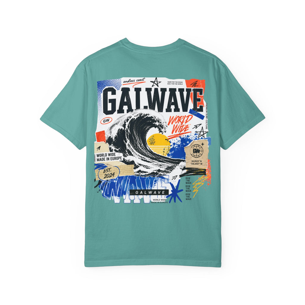 Wave Graphic T-Shirt  "GalWave" Surf Poster Back Print
