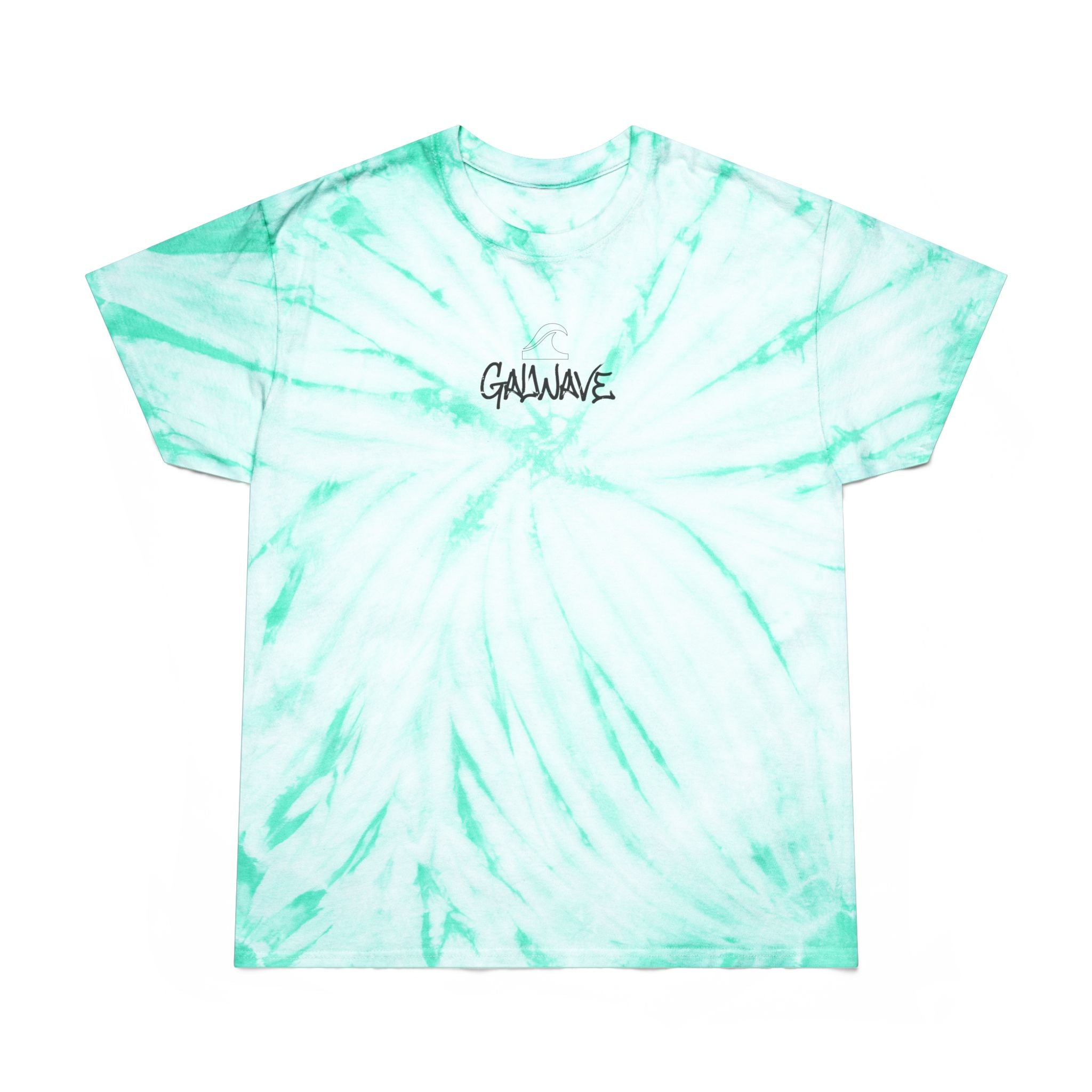 Tie-Dye Tee — 'GalWave' Cyclone Mint Spiral Graphic T-Shirt