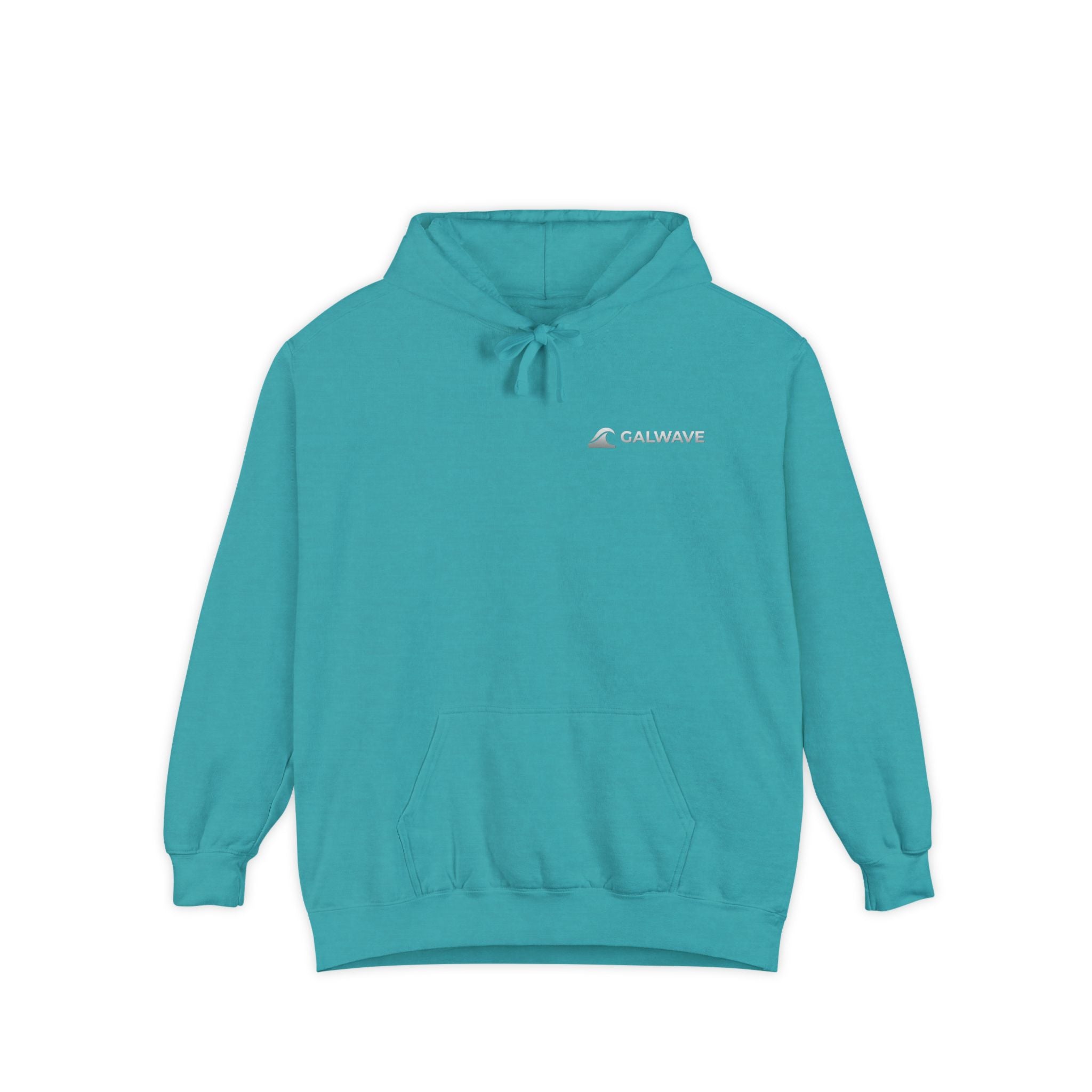 Scenic Mountain & Blossom Hoodie — Relaxed Garment-Dyed Pullover