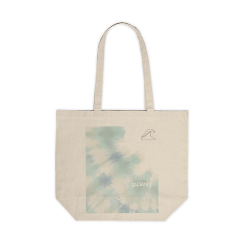 Canvas Tote Bag - Pastel Tie-Dye "Galwave" Beach Tote