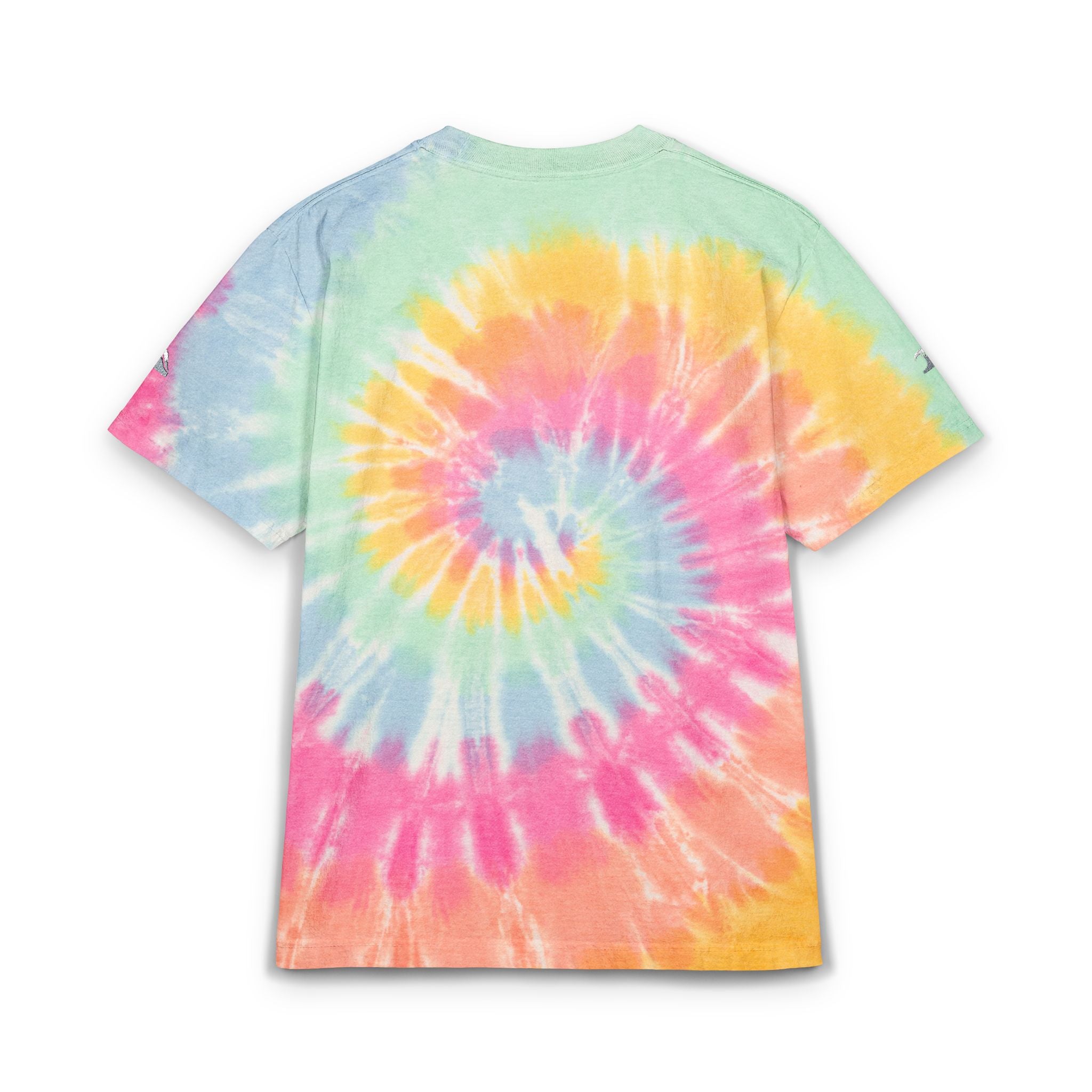 Wavey Embroidered Tie-Dye T-Shirt — Oversized Indigo Beach Tee