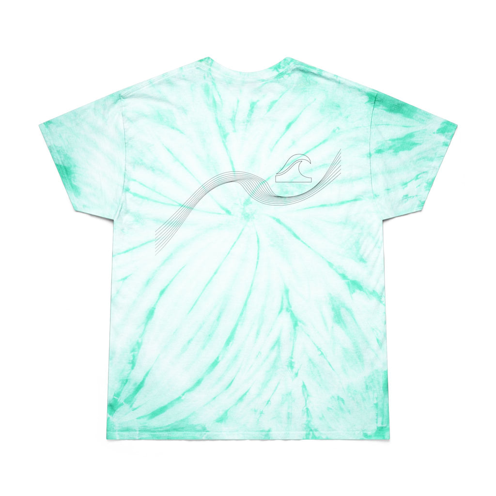 Tie-Dye Tee — 'GalWave' Cyclone Mint Spiral Graphic T-Shirt